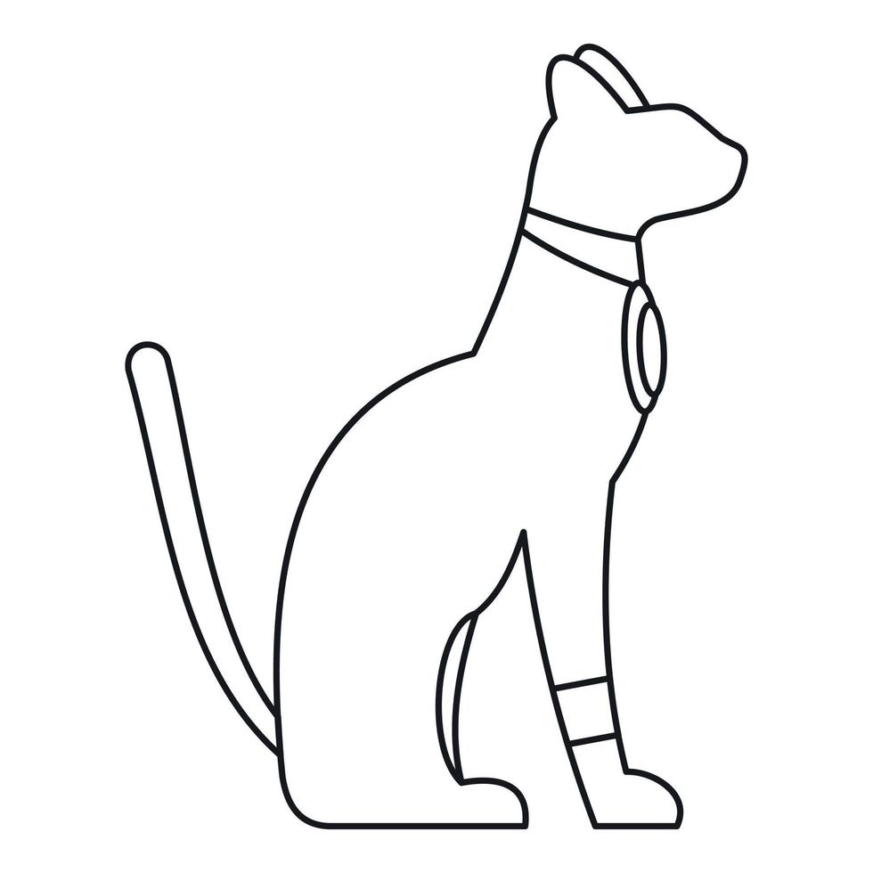 icône de chat égyptien, style simple vecteur