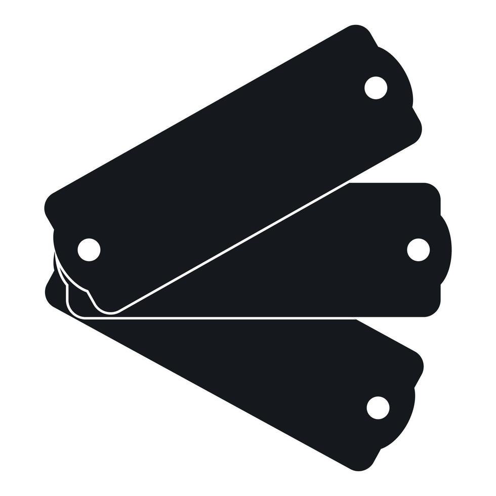 icône de trois balises, style simple vecteur
