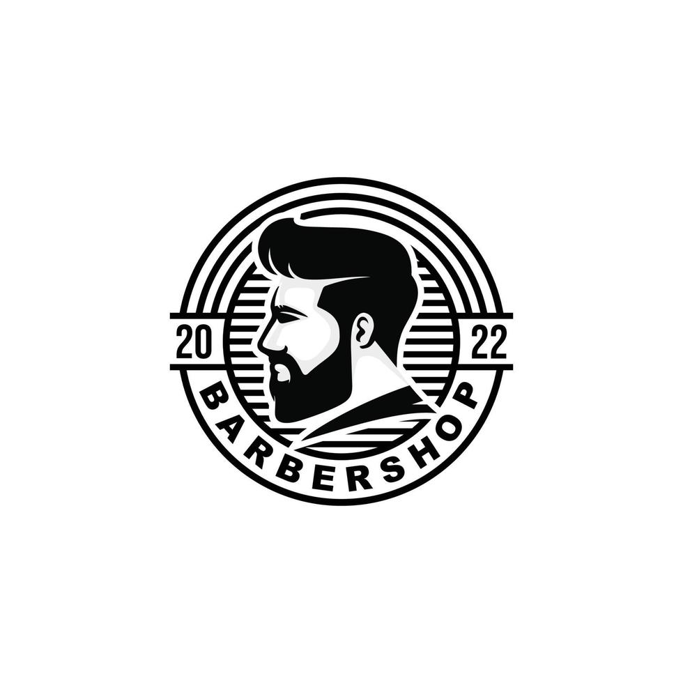 barbershop, logo, conception, vecteur, illustration vecteur