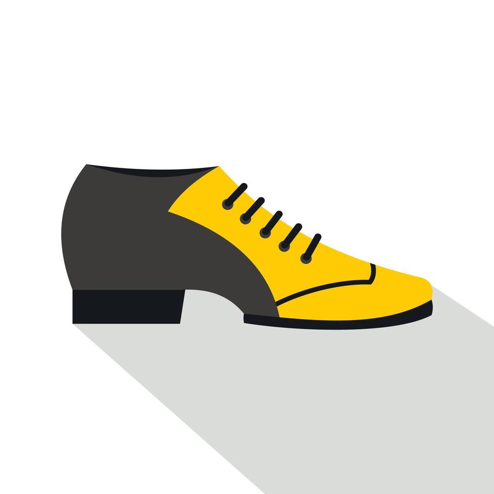 icône de chaussure de tango masculin, style plat vecteur