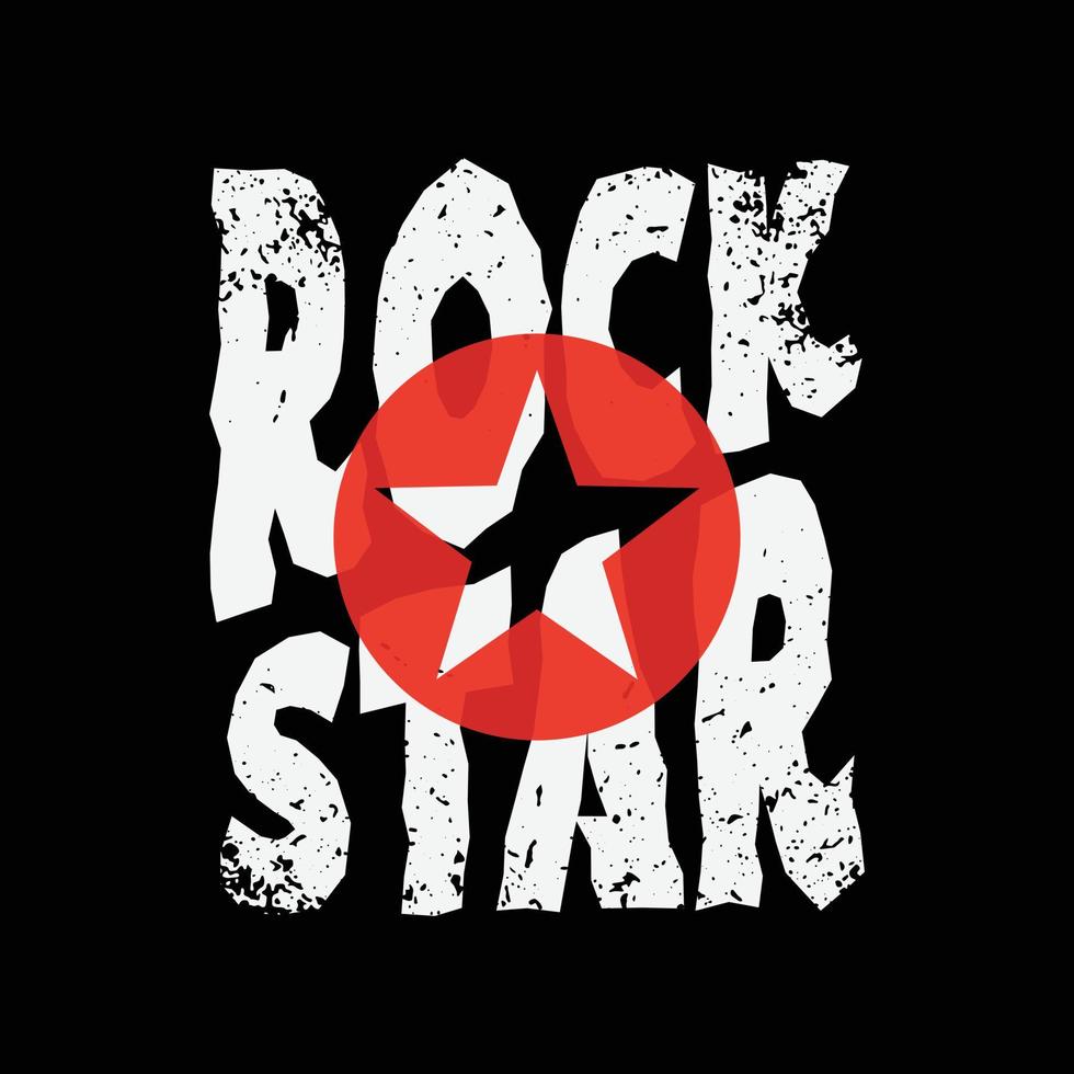 typographie d'illustration rockstar. parfait pour la conception de t-shirt vecteur