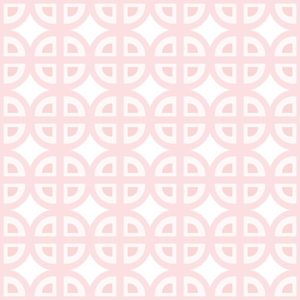 motif ornemental harmonieux de formes géométriques simples dans une teinte rose pâle tendance. isoler. couche extérieure vecteur