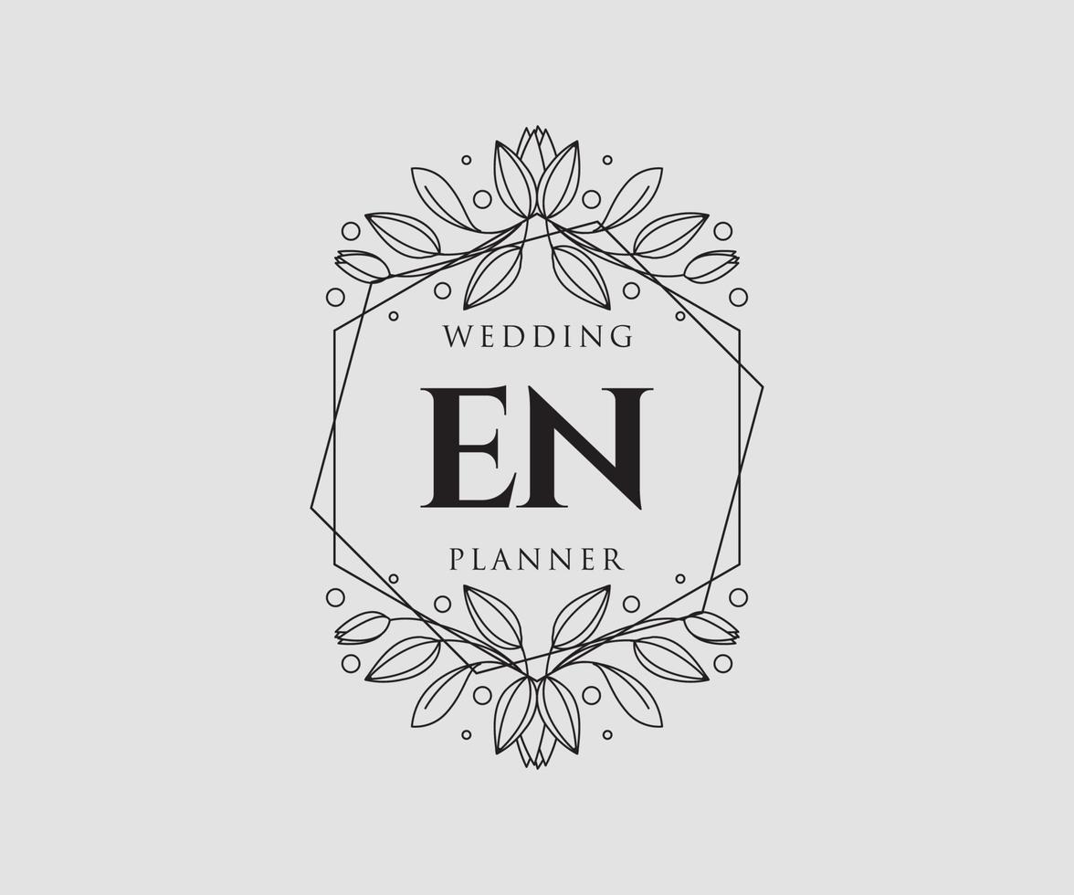 en initiales lettre mariage monogramme logos collection, modèles minimalistes et floraux modernes dessinés à la main pour cartes d'invitation, réservez la date, identité élégante pour restaurant, boutique, café en image vectorielle vecteur