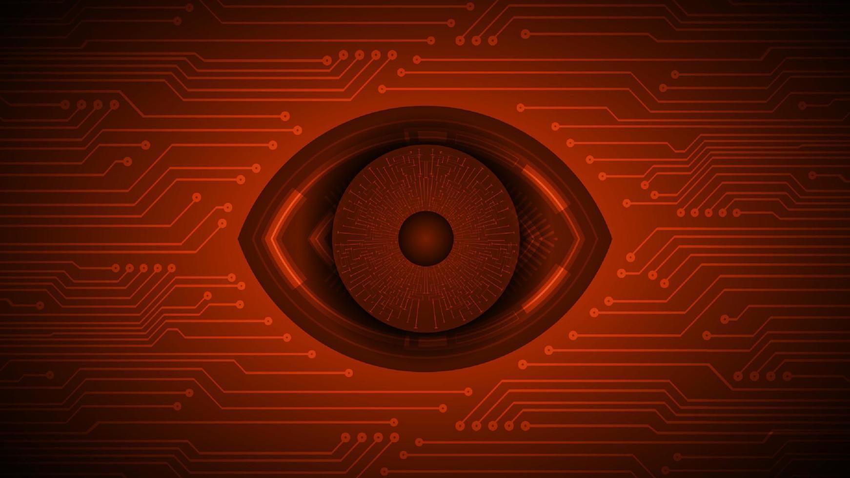 fond de technologie de cybersécurité avec oeil vecteur