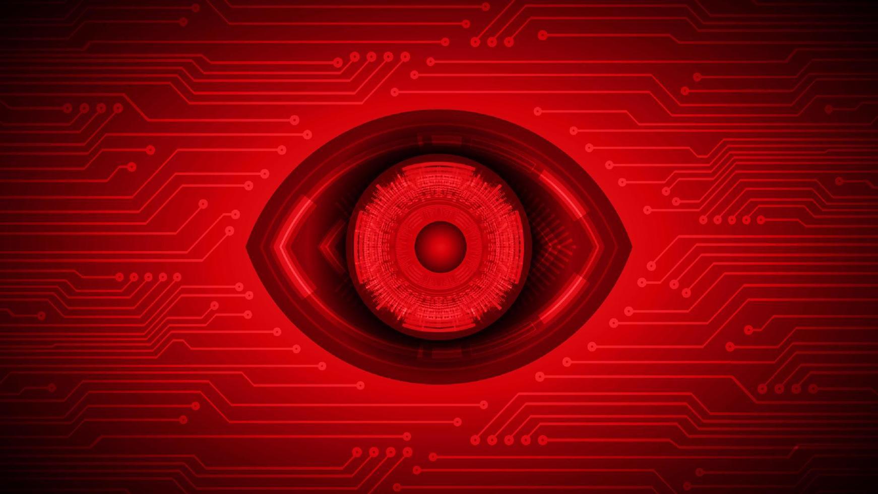 fond de technologie de cybersécurité avec oeil vecteur