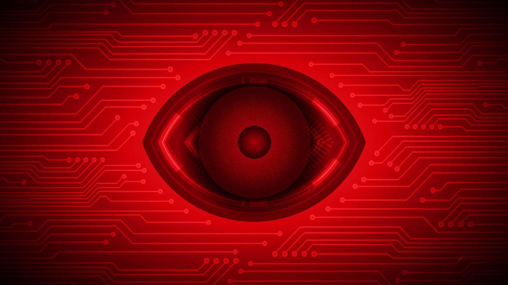 fond de technologie de cybersécurité avec oeil vecteur