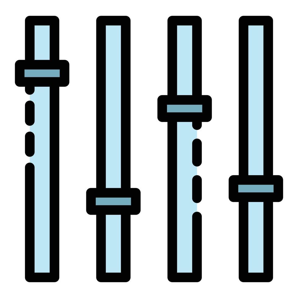 vecteur de contour de couleur d'icône de contrôle de volume