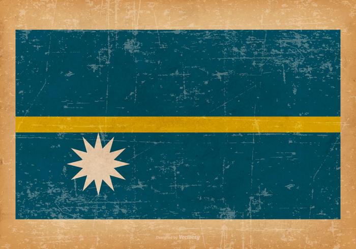 Drapeau grunge de Nauru vecteur