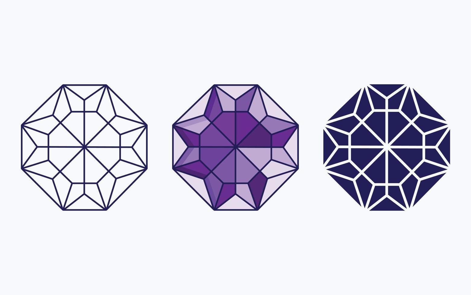 ligne de diamant et icône de glyphe, illustration vectorielle vecteur