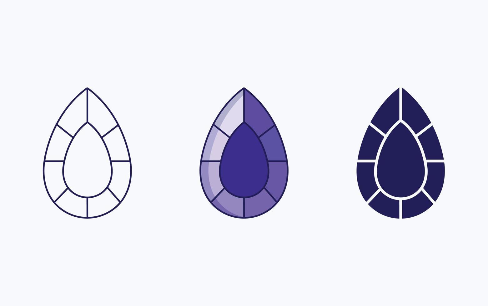 ligne de diamant et icône de glyphe, illustration vectorielle vecteur