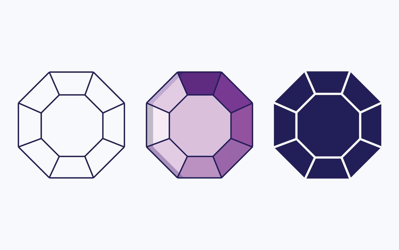 ligne de diamant et icône de glyphe, illustration vectorielle vecteur