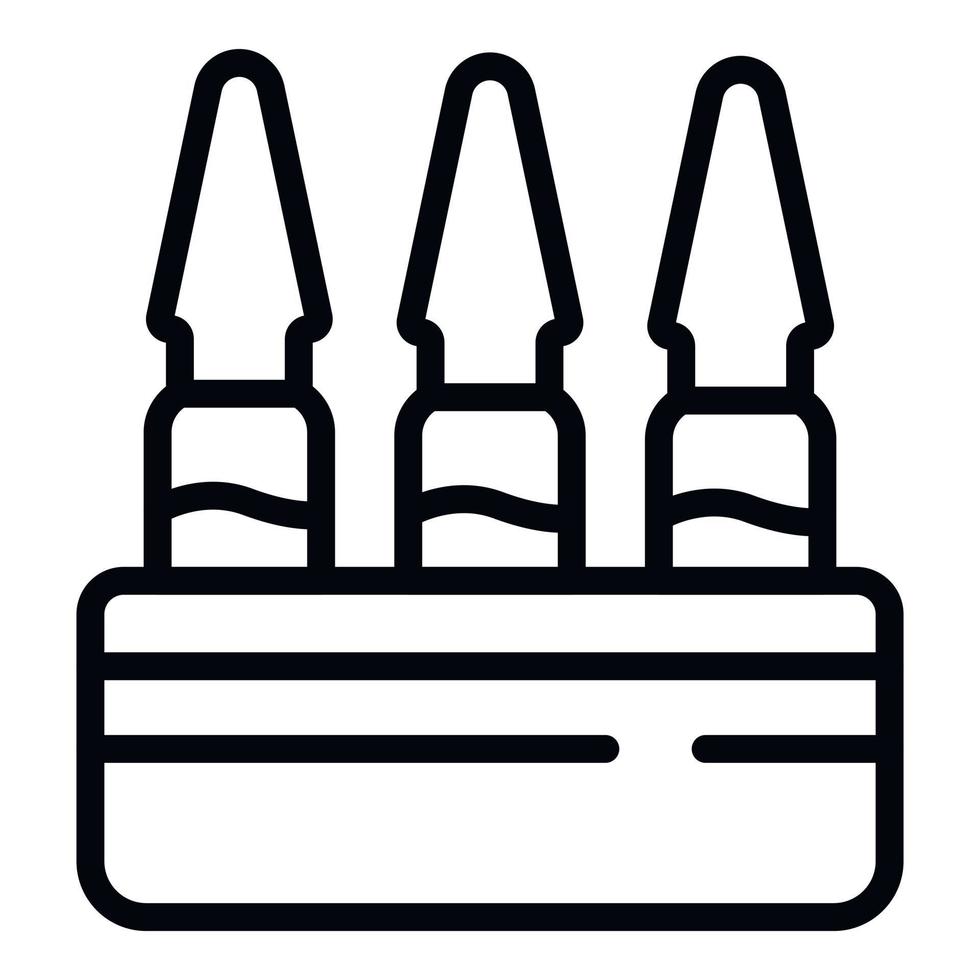 icône d'ampoule de gynécologie, style de contour vecteur