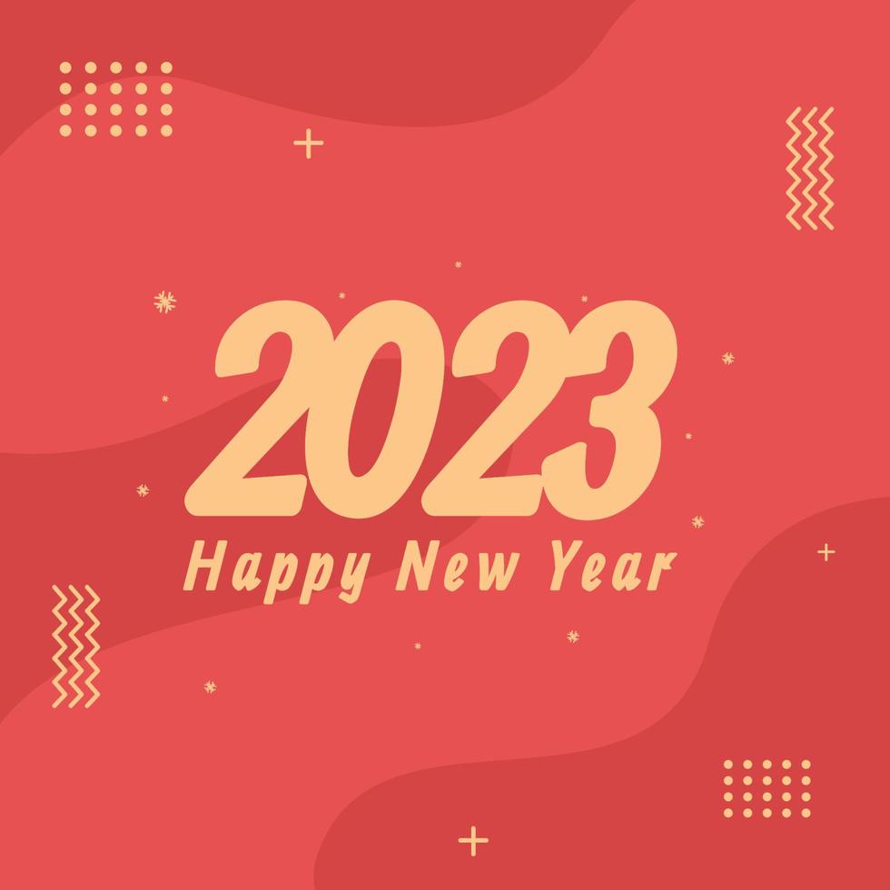 bonne année 2023 avec un style moderne vecteur