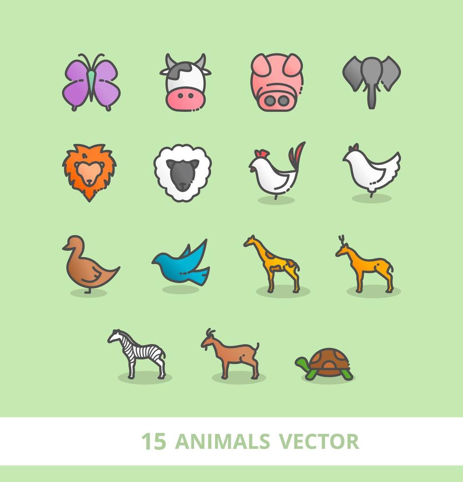 modèle de logo d'illustration vectorielle d'icône d'animaux à de nombreuses fins. vecteur