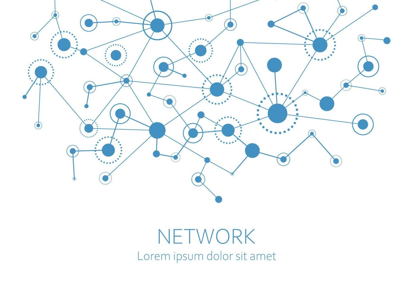 illustration vectorielle de réseau. lignes et points connectés vecteur