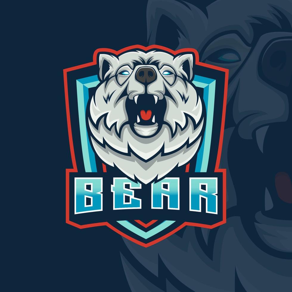 logo de mascotte d'ours bon usage pour l'insigne d'emblème d'identité de symbole et plus vecteur
