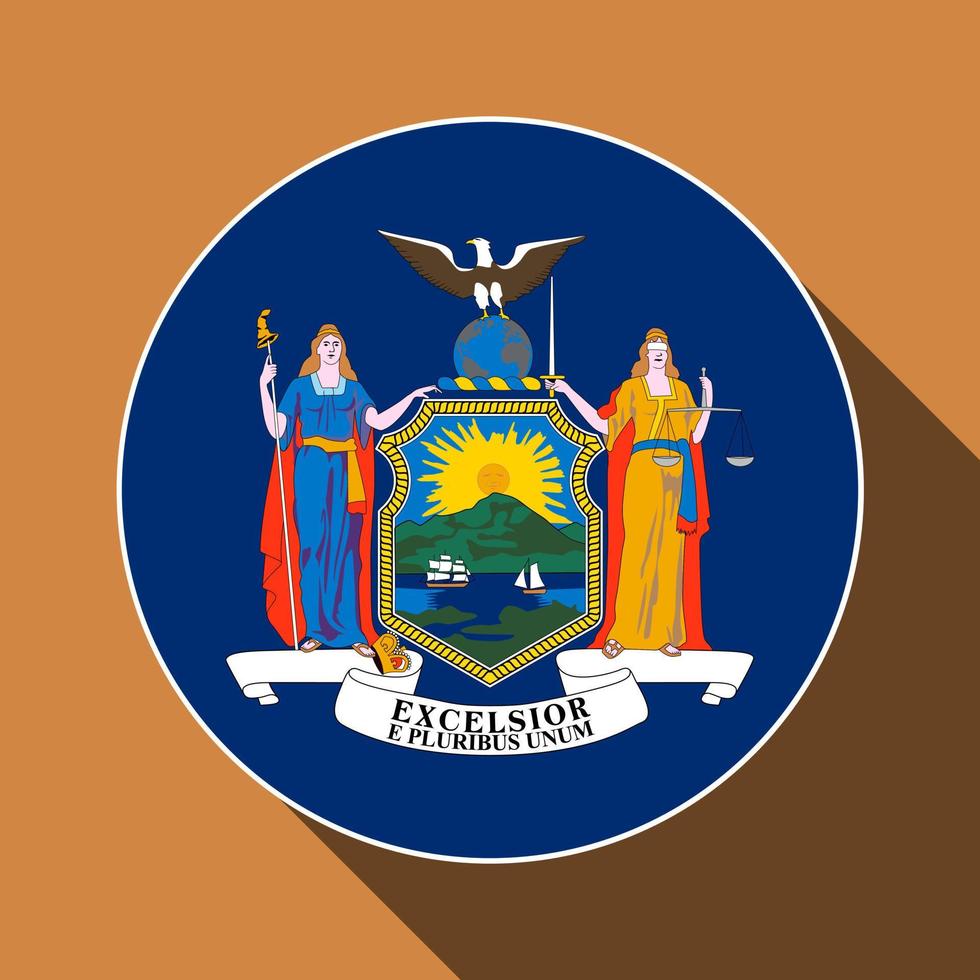 drapeau de l'état de new york. illustration vectorielle. vecteur
