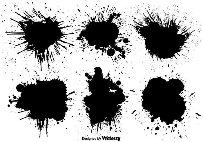 Splatters de peinture vectorielle de style graffiti vecteur