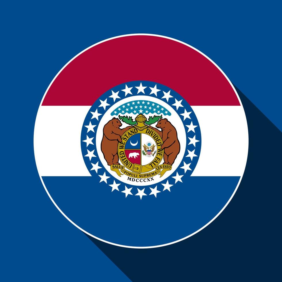 drapeau d'état du missouri. illustration vectorielle. vecteur