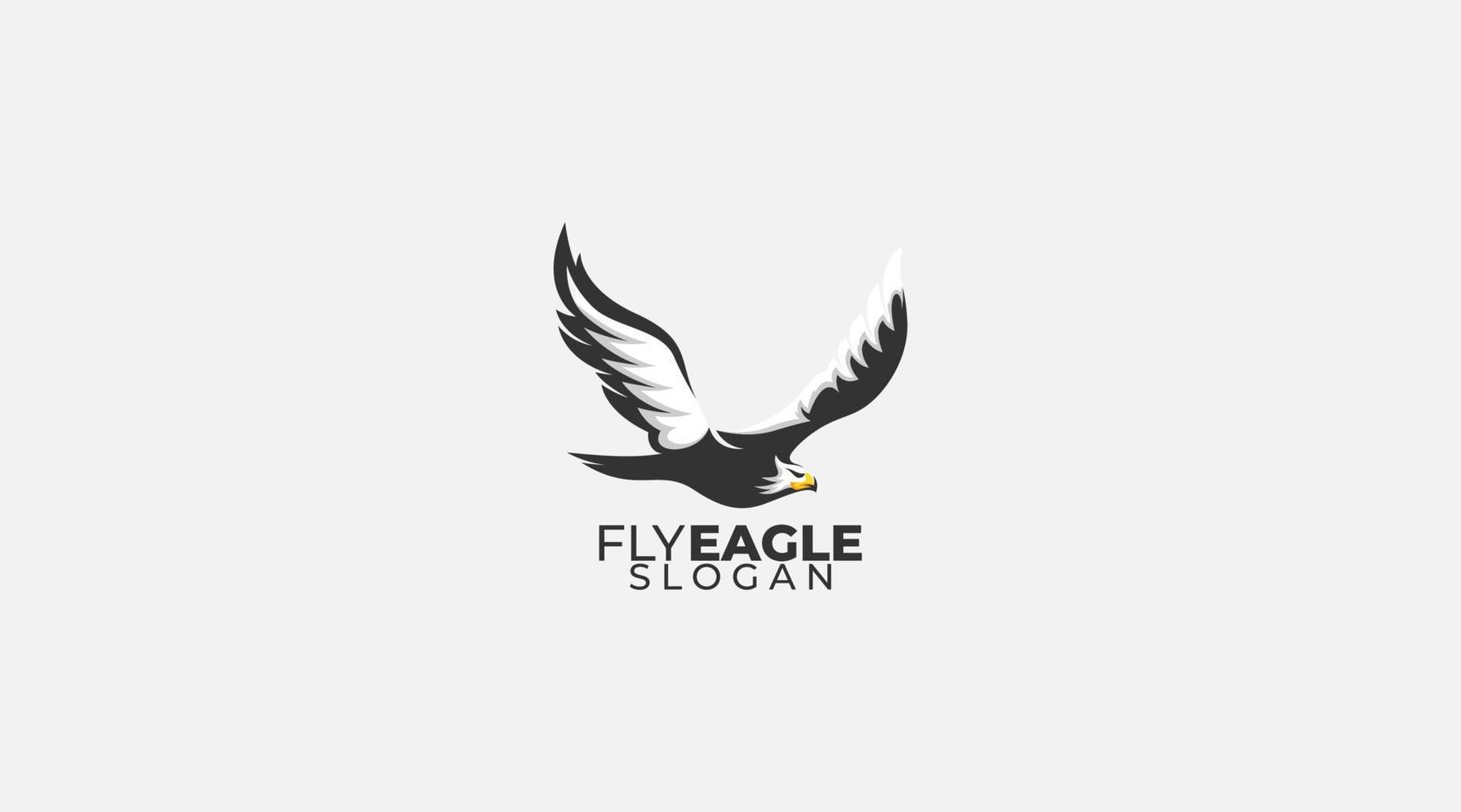 concept de conception de logo créatif aigle volant vecteur