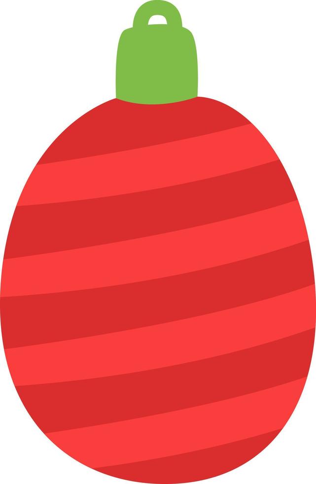 Sapin de Noël jouet rouge, icône, vecteur sur fond blanc.