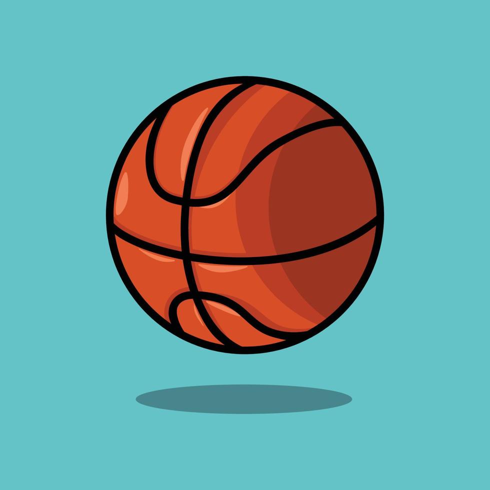 une icône de dessin animé isolé de basket-ball vecteur