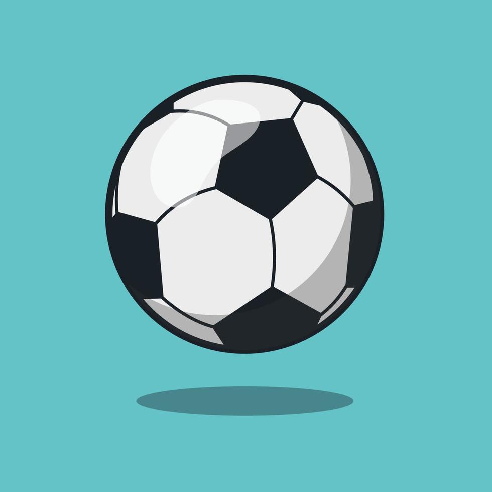 illustration d'icône de dessin animé de ballon de football vecteur