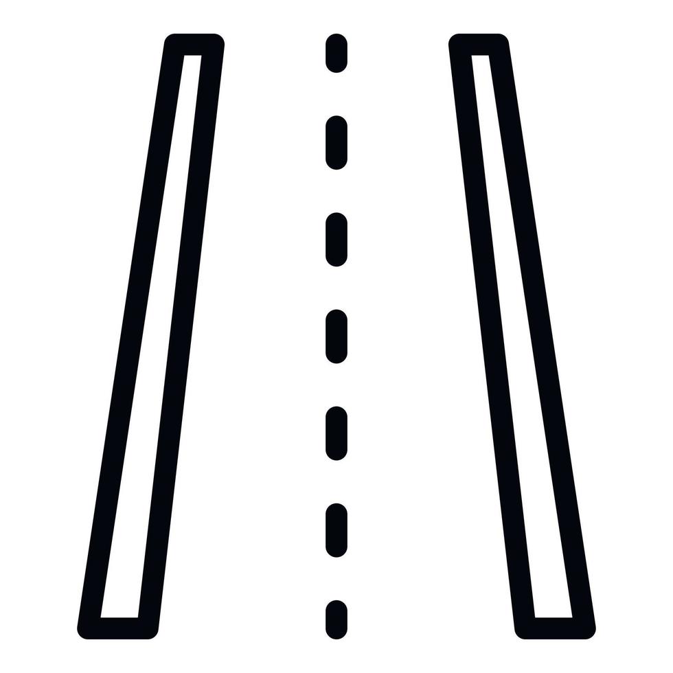 icône d'adresse routière, style de contour vecteur