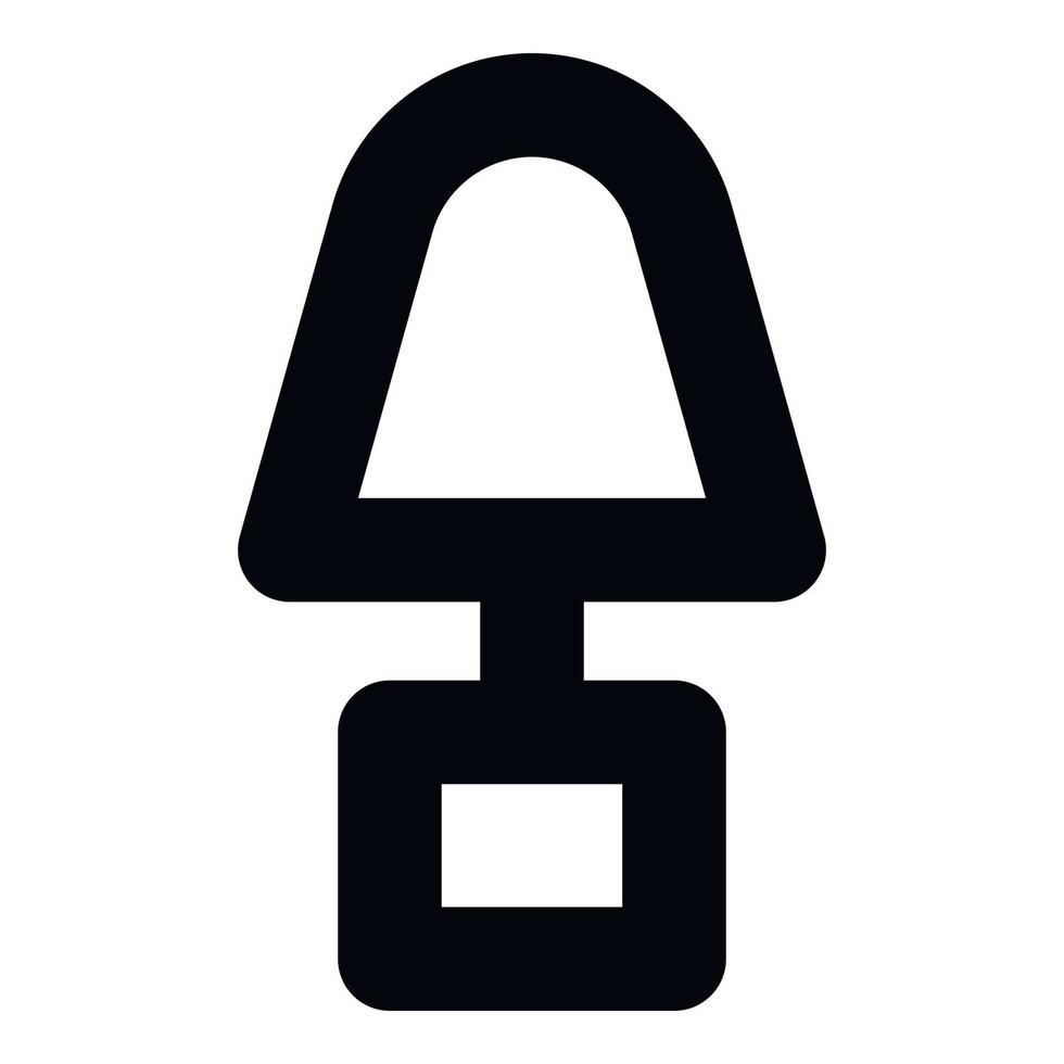 icône de lampe de chambre, style de contour vecteur