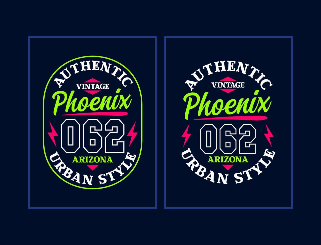 conception de typographie phoenix pour t-shirts vecteur