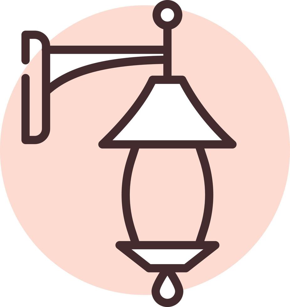 lampe extérieure légère, icône, vecteur sur fond blanc.
