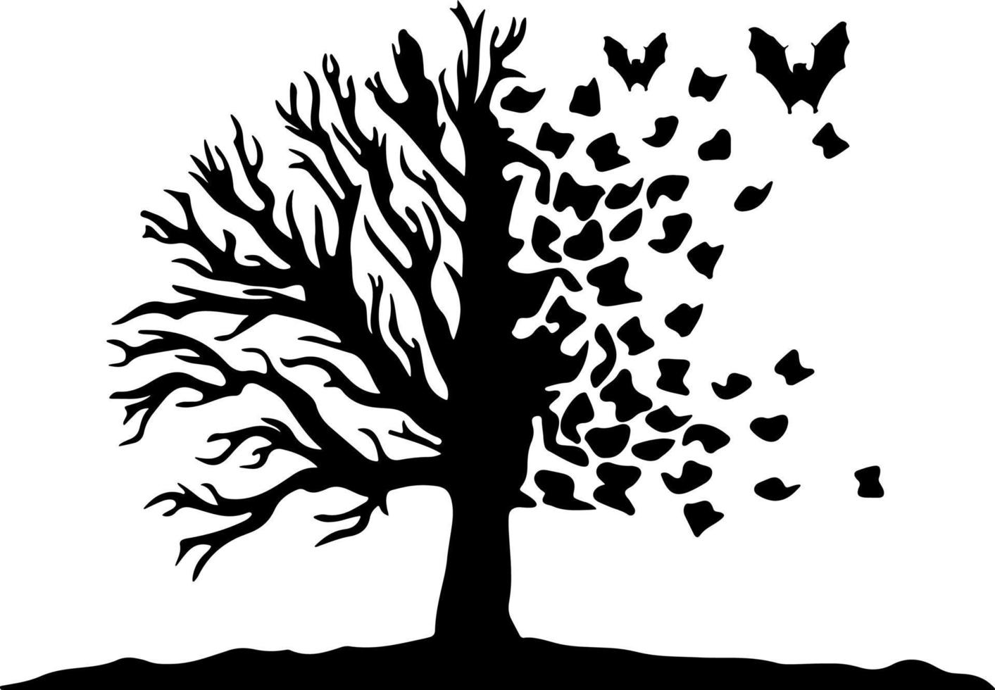 vecteur de silhouette d'arbre pour le site Web, pour l'impression. graphiques vectoriels.