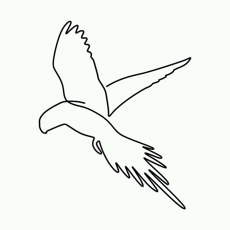 vecteur de dessin au trait oiseau mignon avec fond coloré vecteur gratuit