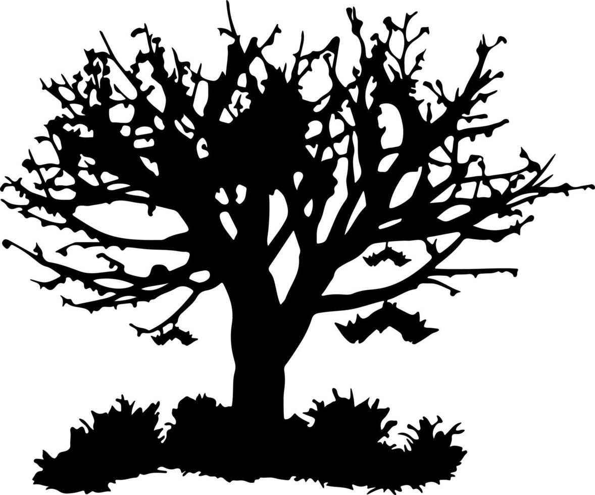 vecteur de silhouette d'arbre pour le site Web, pour l'impression. graphiques vectoriels.