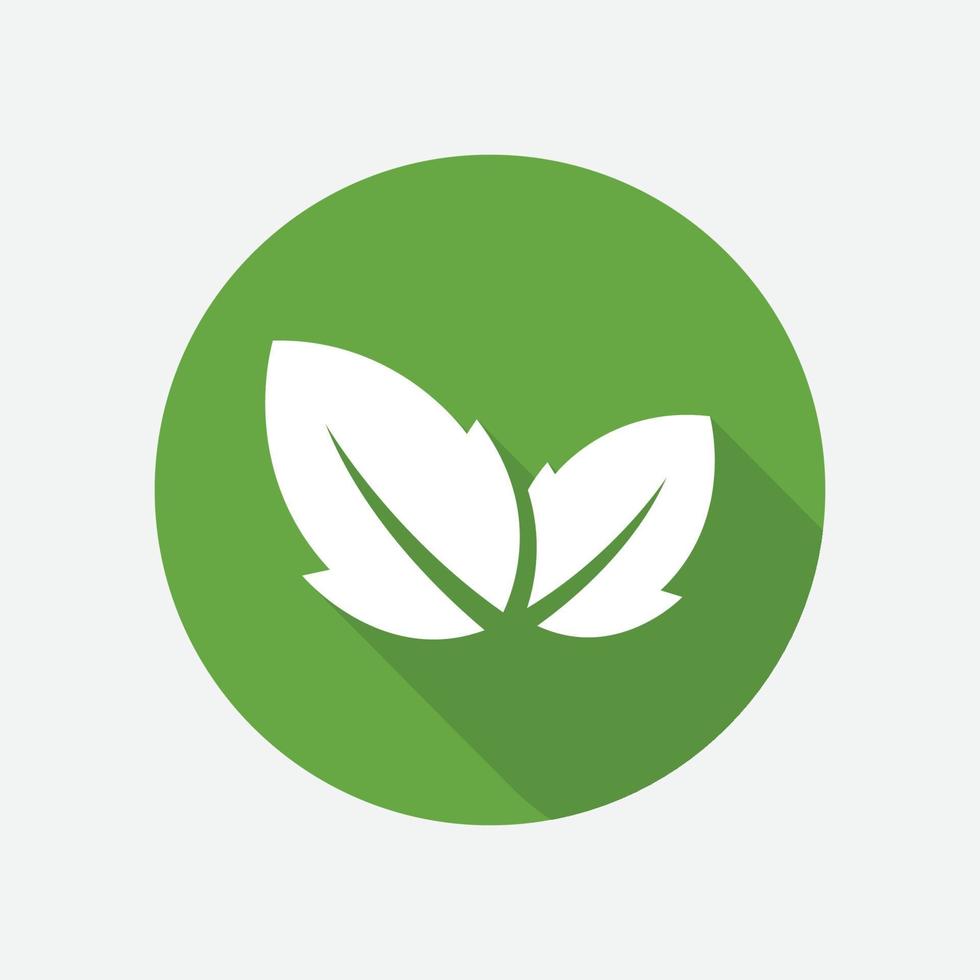 icône de vecteur d'élément nature écologie feuille verte, icône de feuille, vecteur d'élément nature écologie feuille verte