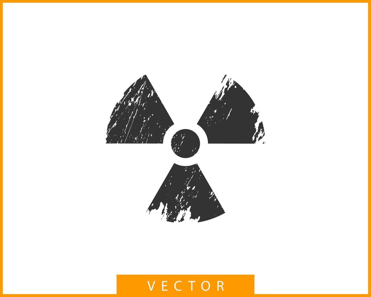 vecteur d'icône de rayonnement. avertissement signe radioactif symbole de danger.