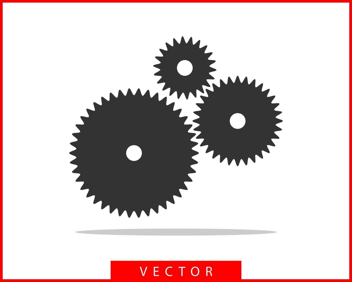 engrenages métalliques et vecteur de pignons. conception plate d'icône d'engrenage. logo des roues du mécanisme. modèle de concept de roue dentée.