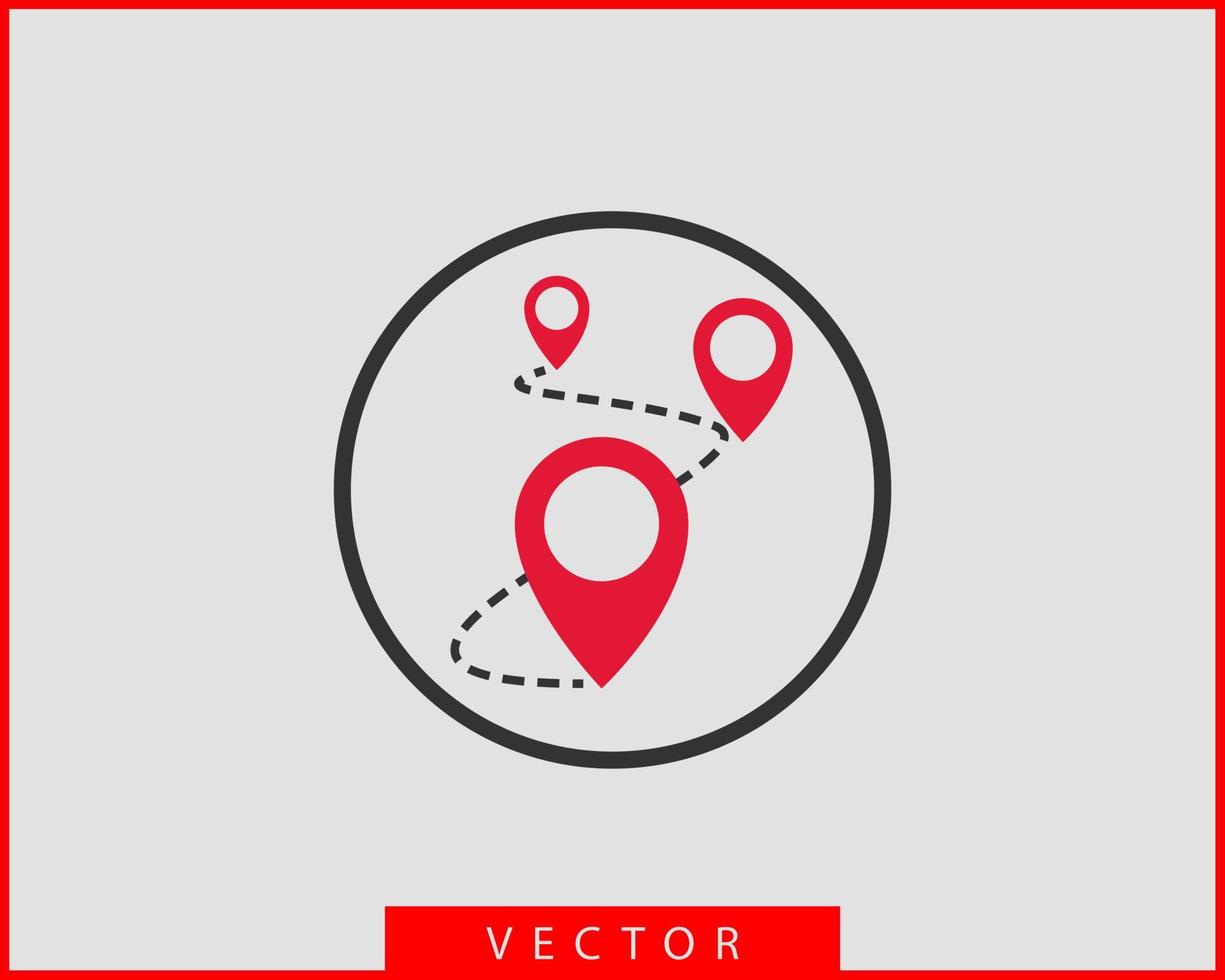 icônes de la carte. pointeur de marqueur. icône de vecteur d'emplacement de broche. symbole de navigation gps.