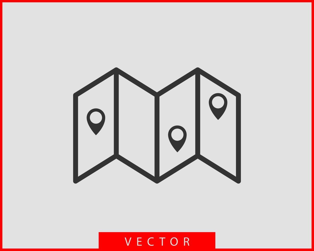 icônes de la carte. pointeur de marqueur. icône de vecteur d'emplacement de broche. symbole de navigation gps.