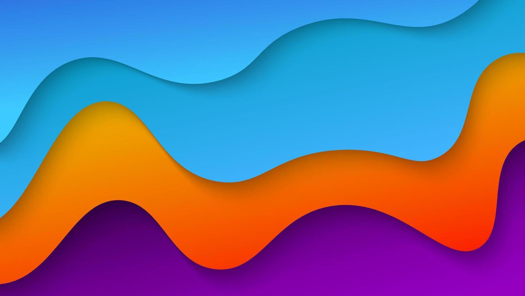 conception de fond de forme de vagues colorées dégradées modernes abstraites vecteur