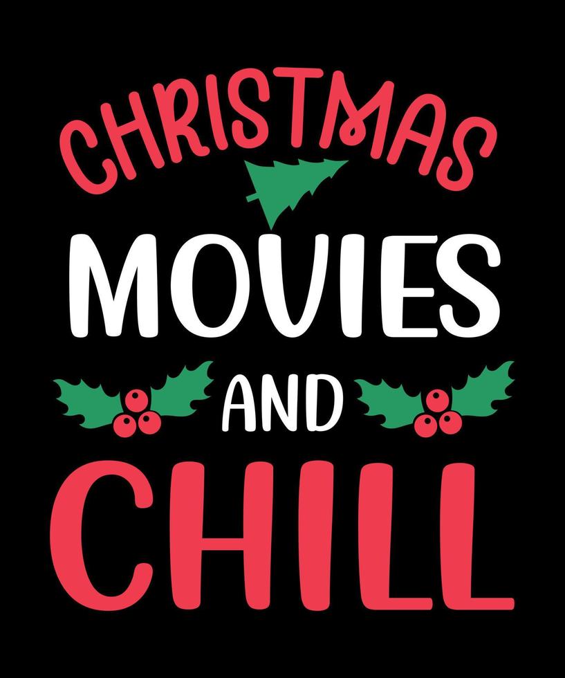 films de noël et design svg chill vecteur