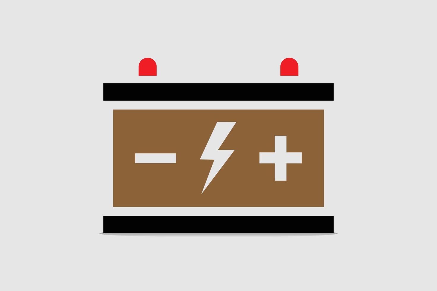 icône de la batterie. batterie de voiture de vecteur, illustration de signe d'alimentation. vecteur