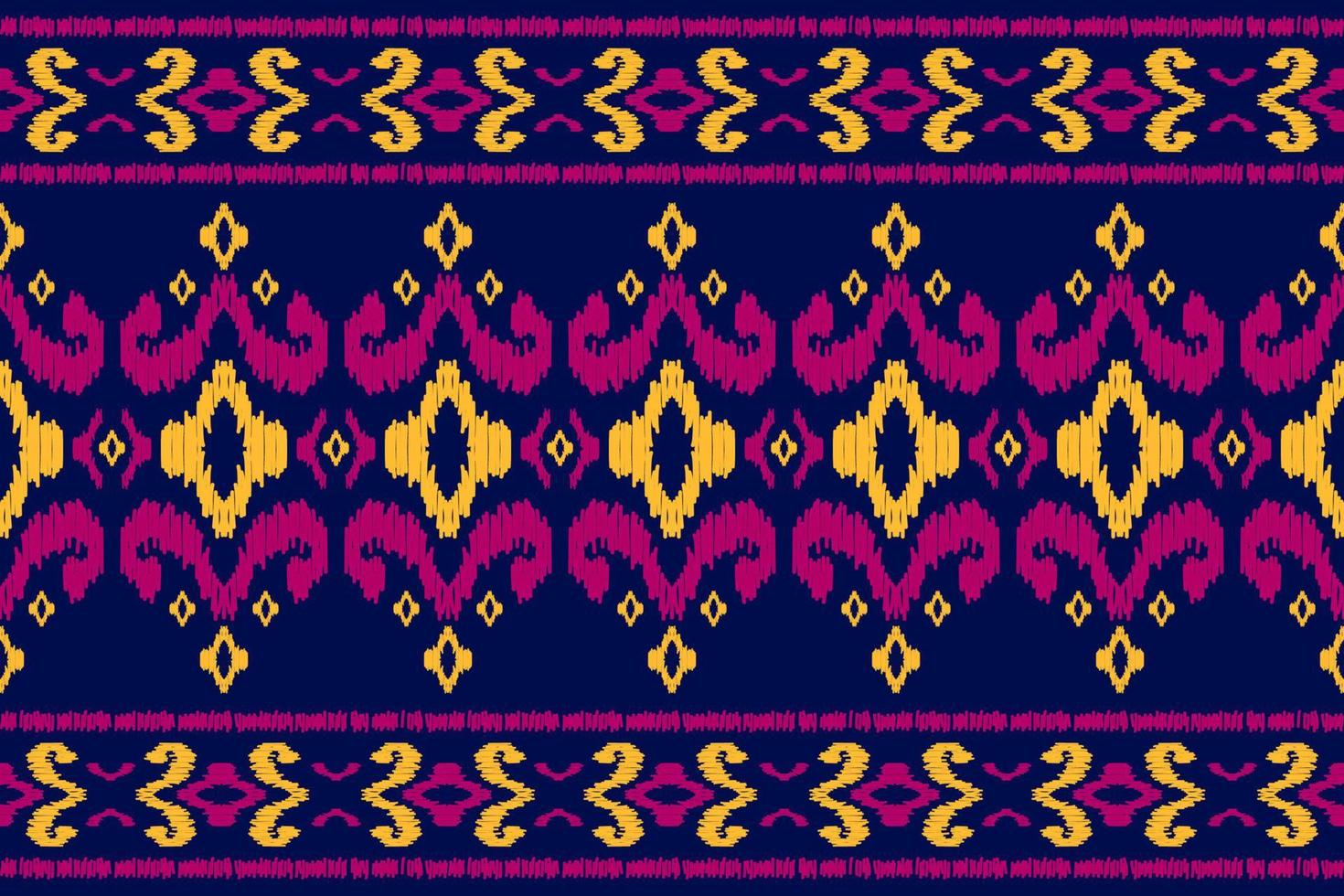 beau tapis ikat art. motif géométrique sans couture ethnique en tribal. style américain, mexicain. vecteur