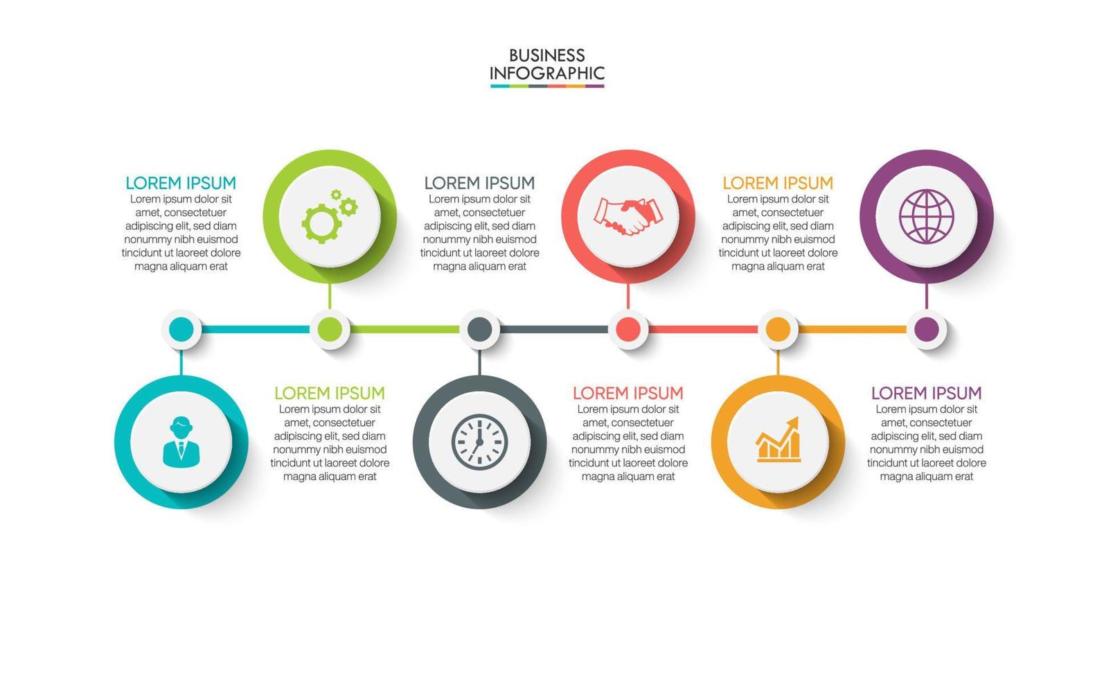 modèle d'infographie de présentation entreprise vecteur