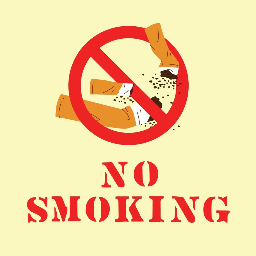 affiche non fumeur vecteur