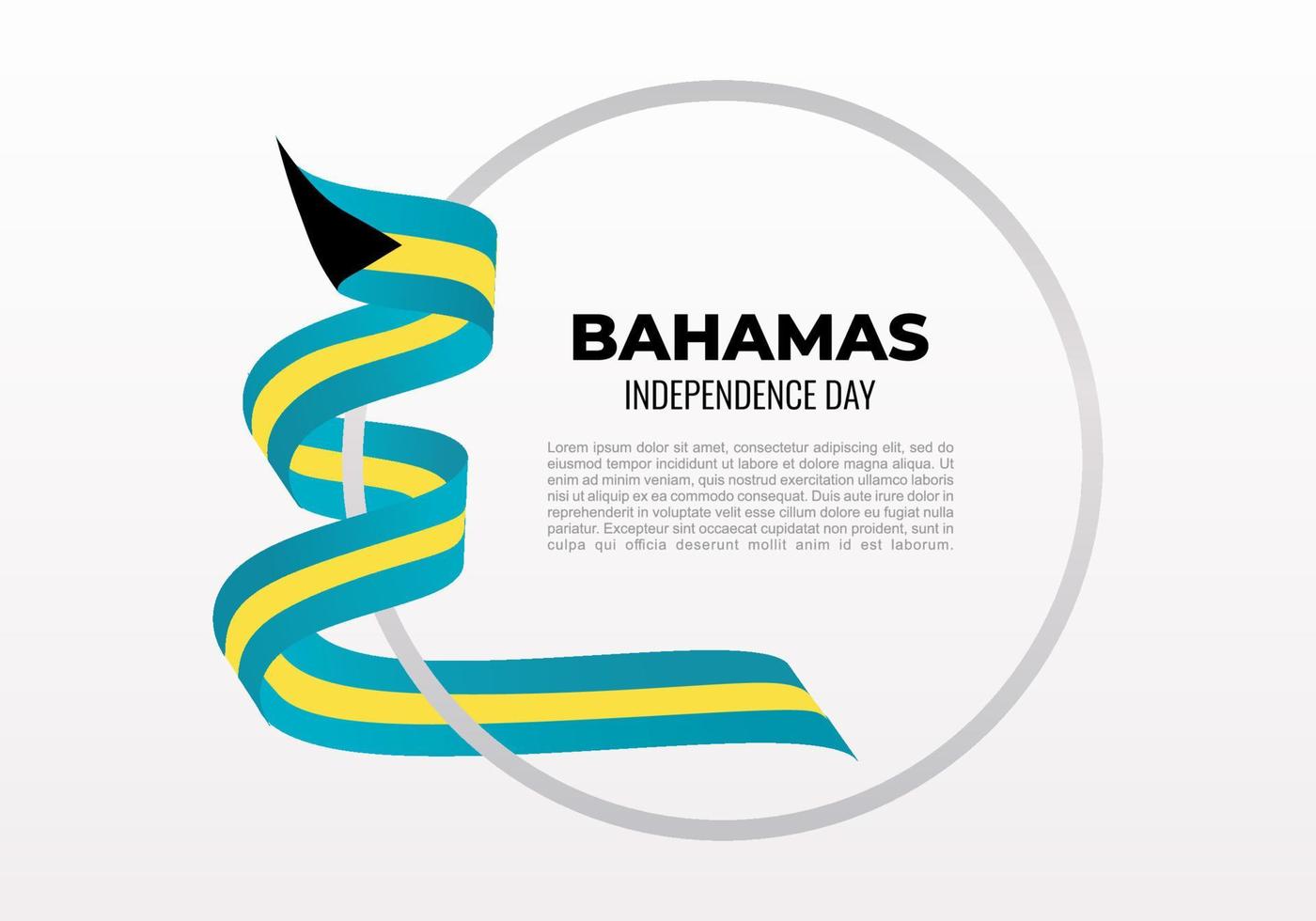 fond de la fête de l'indépendance des bahamas célébrée le 10 juillet. vecteur