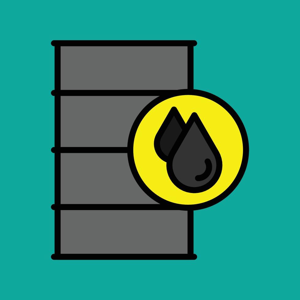 icône remplie d'huile vecteur