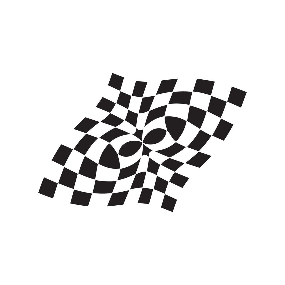 drapeaux de course automobile à carreaux noirs et blancs et ensemble de vecteurs de bande de finition. drapeau de sport pour la course de compétition, illustration du drapeau de vérification du gagnant vecteur