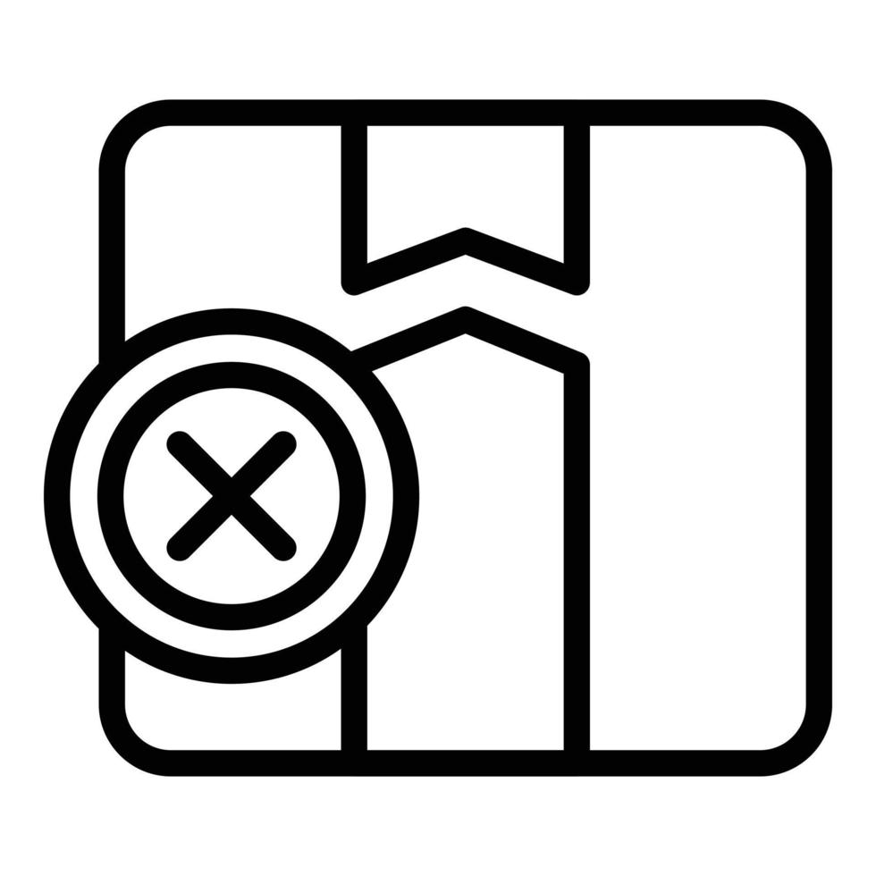 vecteur de contour d'icône d'avertissement de geste. document légal