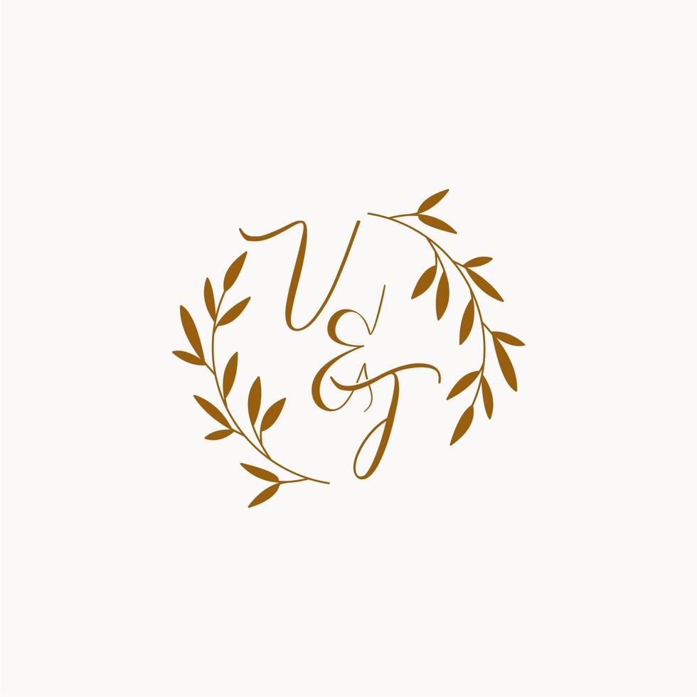 logo monogramme de mariage initial vt vecteur